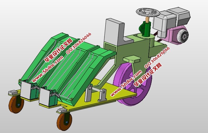 水稻插秧机的设计含cad图solidworks三维图