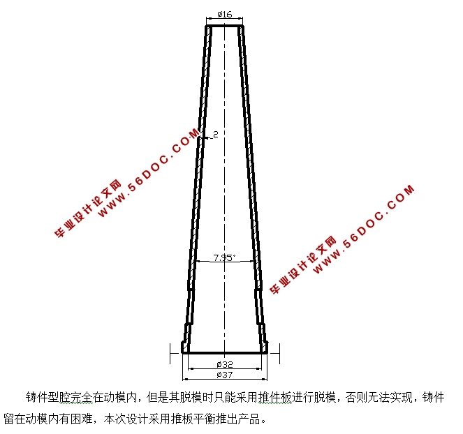 圆锥筒形件压铸模具设计(含CAD零件图装配图)