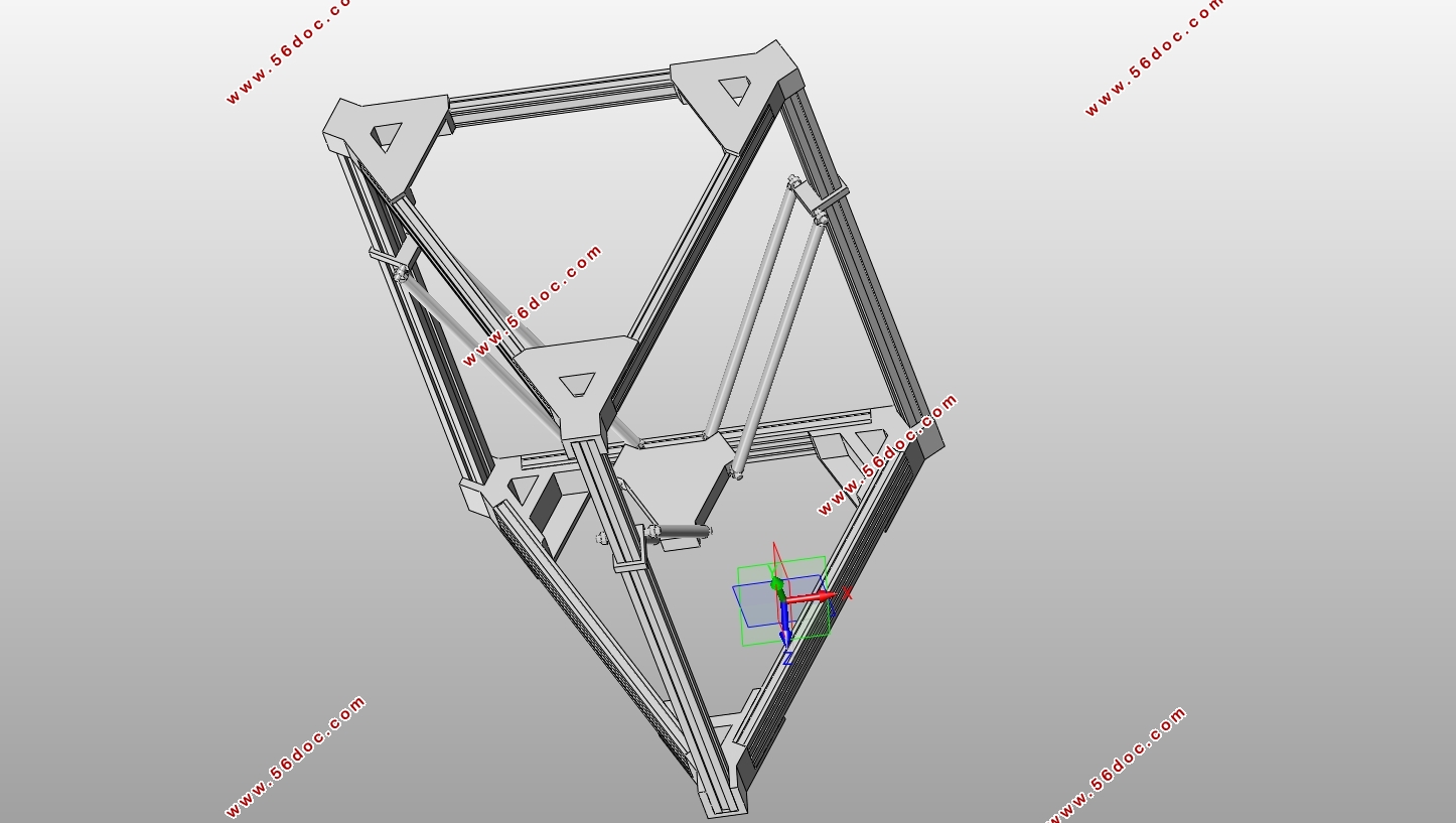 基于Delta结构的3D打印机虚拟样机设计及仿真(含SolidWorks三维图)