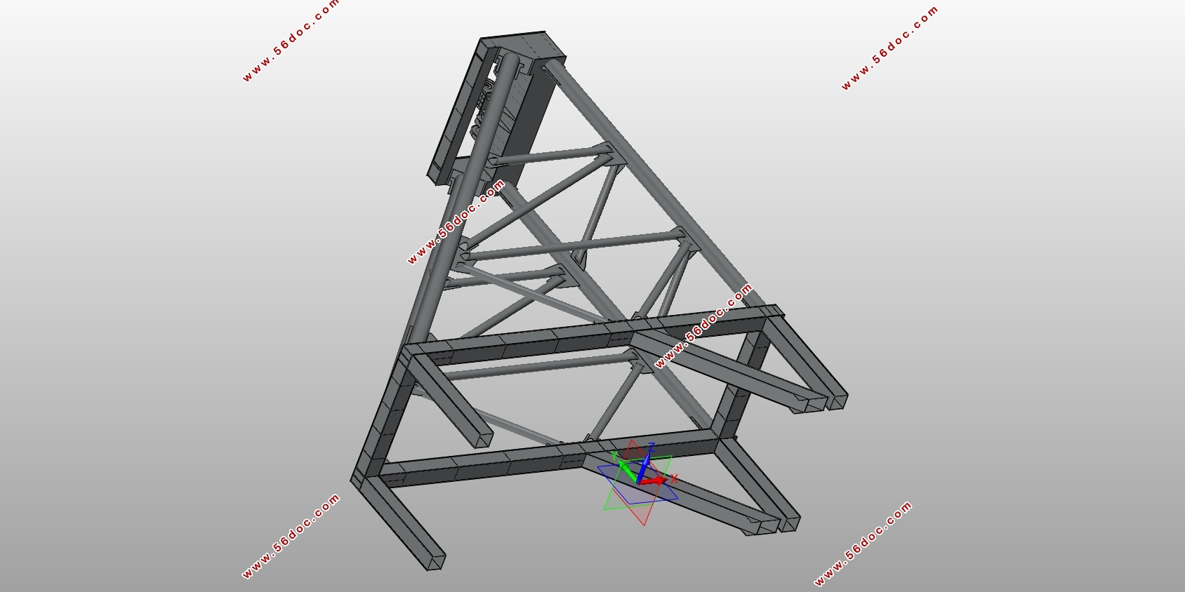 200T门座起重机总体及人字架结构设计(含CAD,SolidWorks三维图)