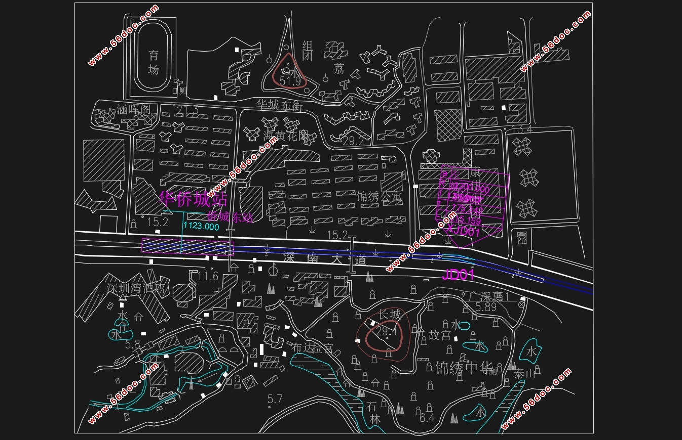 深圳轨道交通某线路设计(含CAD图)