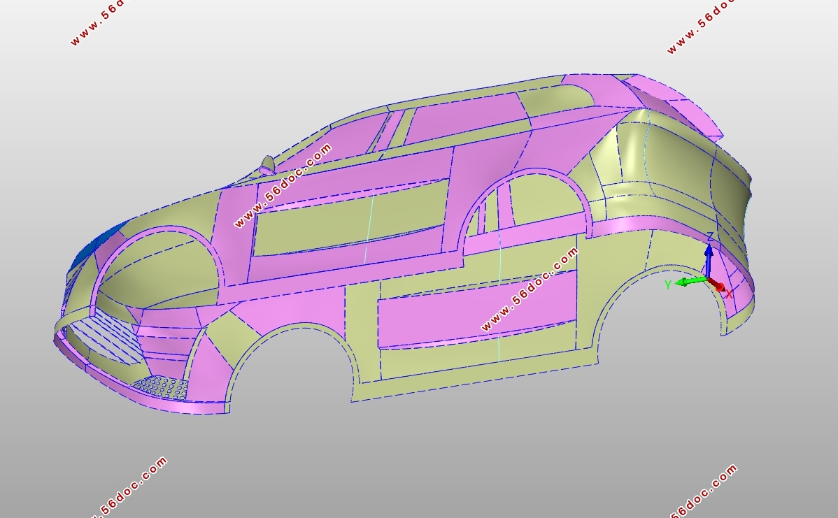 分布式轮毂全轮驱动纯电动汽车总体方案设计(含CAXA图,CATIA三维图)