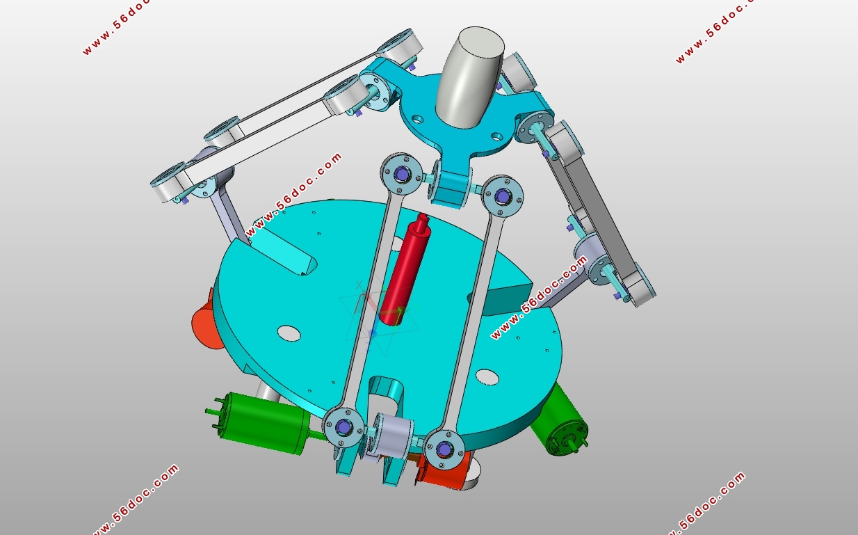 基于Delta机构的并联手控器设计(含CAD图,SolidWorks三维图)