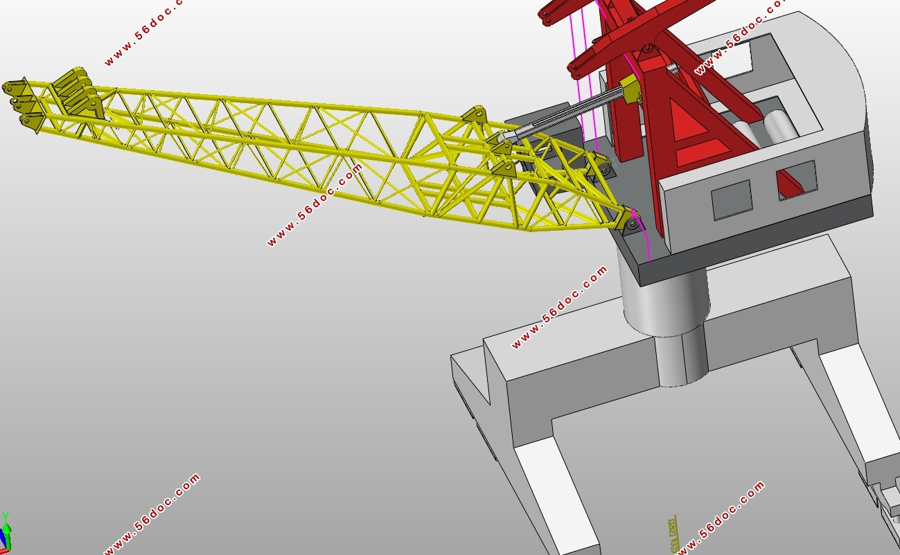 MQ4025门座起重机总体及臂架系统设计(含CAD图,SolidWorks三维图)