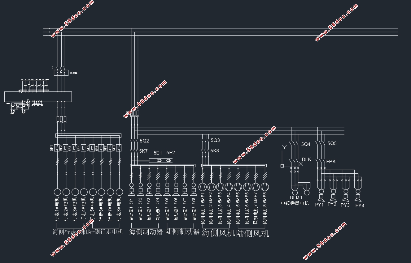 采用变频调速的门机运行机构电气系统设计(含CAD图)