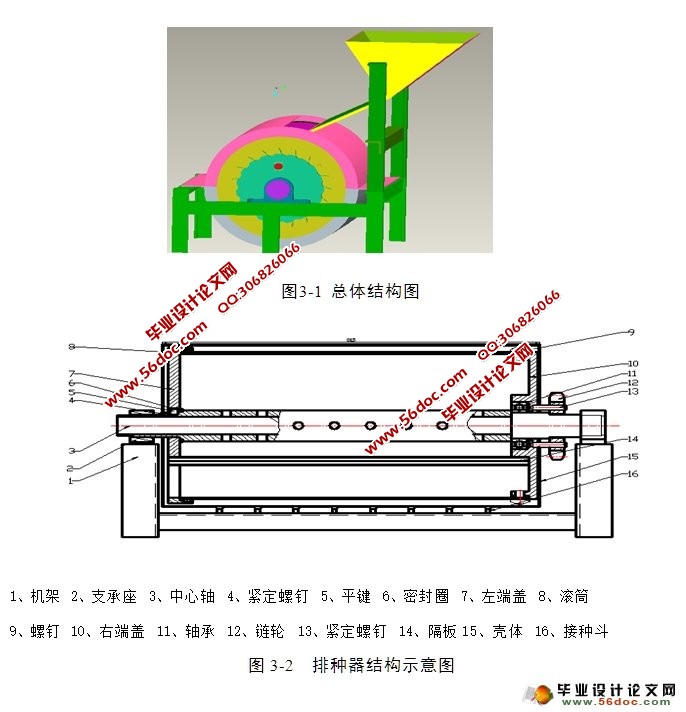 滚筒式精密排种器的设计(农业机械)(含cad装配图)