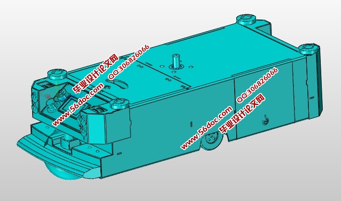 基於全向輪的agv的移動底盤結構設計含cad零件裝配圖step三維圖